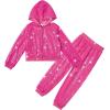 imageLOLANTA 2Pcs Girls Dance Outfits Cropped Sequin Jacket Pants Set Kids Hip Hop Dance Costumes for 80s 90s Party 515 YearsRosered