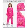 imageLOLANTA 2Pcs Girls Dance Outfits Cropped Sequin Jacket Pants Set Kids Hip Hop Dance Costumes for 80s 90s Party 515 YearsRosered