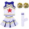 imageLOLANTA Girls Cheerleader Uniform Outfit Cheerleading Costume Fun Varsity Brand Youth Red WhiteBlue