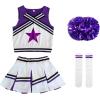 imageLOLANTA Girls Cheerleader Uniform Outfit Cheerleading Costume Fun Varsity Brand Youth Red WhitePurple