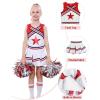imageLOLANTA Girls Cheerleader Uniform Outfit Cheerleading Costume Fun Varsity Brand Youth Red WhiteRed