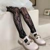 imageLOLANTA Girls Lace Tights Kids Sheer Patterned Fishnet Stockings 2 Pack Hollow Dance PantyhoseBlack Bow Black Flower