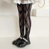 imageLOLANTA Girls Lace Tights Kids Sheer Patterned Fishnet Stockings 2 Pack Hollow Dance PantyhoseBlack Bow White Bow