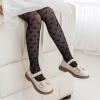 imageLOLANTA Girls Lace Tights Kids Sheer Patterned Fishnet Stockings 2 Pack Hollow Dance PantyhoseBlack Heart Black Wheat