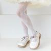 imageLOLANTA Girls Lace Tights Kids Sheer Patterned Fishnet Stockings 2 Pack Hollow Dance PantyhoseWhite Bowwhite Cherry