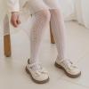 imageLOLANTA Girls Lace Tights Kids Sheer Patterned Fishnet Stockings 2 Pack Hollow Dance PantyhoseWhite Flowerwhite Heart