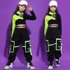 imageLOLANTA Girls Hip Hop Dance Clothes 3PCS Crop Top Cargo Pants Sets Active OutfitsBlack