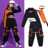 imageLOLANTA Girls Hip Hop Dance Clothes 3PCS Crop Top Cargo Pants Sets Active OutfitsOrange
