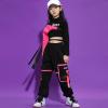 imageLOLANTA Girls Hip Hop Dance Clothes 3PCS Crop Top Cargo Pants Sets Active OutfitsPink
