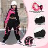 imageLOLANTA Girls Hip Hop Dance Clothes 3PCS Crop Top Cargo Pants Sets Active OutfitsPink