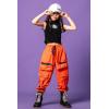 imageLOLANTA Girls Hip Hop Dance Clothes Streetwear Kids Cute Outfits Tank Cargo Pant SetsOrange