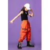 imageLOLANTA Girls Hip Hop Dance Clothes Streetwear Kids Cute Outfits Tank Cargo Pant SetsOrange