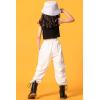 imageLOLANTA Girls Hip Hop Dance Clothes Streetwear Kids Cute Outfits Tank Cargo Pant SetsWhite