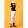 imageLOLANTA Girls Hip Hop Dance Clothes Streetwear Kids Cute Outfits Tank Cargo Pant SetsWhite