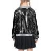 imageLOLANTA Girls Sequin Jacket Long Sleeve Kids Bomber Coats with Pockets Spring Fall Outfits for 415 YearsBlack