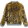 imageLOLANTA Girls Sequin Jacket Long Sleeve Kids Bomber Coats with Pockets Spring Fall Outfits for 415 YearsFlipblack to Gold