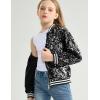 imageLOLANTA Girls Sequin Jacket Long Sleeve Kids Bomber Coats with Pockets Spring Fall Outfits for 415 YearsFlipblack to Silver