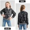 imageLOLANTA Girls Sequin Jacket Long Sleeve Kids Bomber Coats with Pockets Spring Fall Outfits for 415 YearsFlipblack to Silver