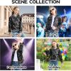 imageLOLANTA Girls Sequin Jacket Long Sleeve Kids Bomber Coats with Pockets Spring Fall Outfits for 415 YearsFlipblack to Silver