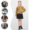imageLOLANTA Girls Sequin Jacket Long Sleeve Kids Bomber Coats with Pockets Spring Fall Outfits for 415 YearsGold