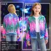 imageLOLANTA Girls Sequin Jacket Long Sleeve Kids Bomber Coats with Pockets Spring Fall Outfits for 415 YearsOmbrebluepink