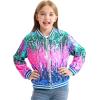 imageLOLANTA Girls Sequin Jacket Long Sleeve Kids Bomber Coats with Pockets Spring Fall Outfits for 415 YearsOmbrebluepink