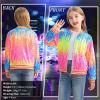 imageLOLANTA Girls Sequin Jacket Long Sleeve Kids Bomber Coats with Pockets Spring Fall Outfits for 415 YearsOmbreorangepink