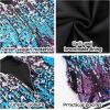 imageLOLANTA Girls Sequin Jacket Long Sleeve Kids Bomber Coats with Pockets Spring Fall Outfits for 415 YearsOmbrepurpleblue