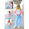 imageLOLANTA Girls Sequin Jacket Long Sleeve Kids Bomber Coats with Pockets Spring Fall Outfits for 415 YearsOmbrepurplepink