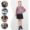 imageLOLANTA Girls Sequin Jacket Long Sleeve Kids Bomber Coats with Pockets Spring Fall Outfits for 415 YearsPink
