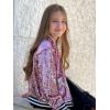 imageLOLANTA Girls Sequin Jacket Long Sleeve Kids Bomber Coats with Pockets Spring Fall Outfits for 415 YearsPink