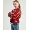imageLOLANTA Girls Sequin Jacket Long Sleeve Kids Bomber Coats with Pockets Spring Fall Outfits for 415 YearsRed