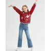 imageLOLANTA Girls Sequin Jacket Long Sleeve Kids Bomber Coats with Pockets Spring Fall Outfits for 415 YearsRed