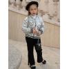 imageLOLANTA Girls Sequin Jacket Long Sleeve Kids Bomber Coats with Pockets Spring Fall Outfits for 415 YearsSilver