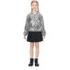 imageLOLANTA Girls Sequin Jacket Long Sleeve Kids Bomber Coats with Pockets Spring Fall Outfits for 415 YearsSilver
