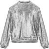 imageLOLANTA Girls Sequin Jacket Long Sleeve Kids Bomber Coats with Pockets Spring Fall Outfits for 415 YearsSilver