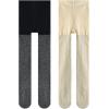 imageLOLANTA Girls Shimmer Tights Kids Semi Opaque Shiny Dance Stockings 2 Pack Ultra Soft Stretchy Pantyhose 312 YearsBlack Beige