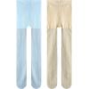 imageLOLANTA Girls Shimmer Tights Kids Semi Opaque Shiny Dance Stockings 2 Pack Ultra Soft Stretchy Pantyhose 312 YearsBlue Beige
