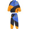 imageLOLANTA Boys Girls Color Block Jacket Track Pants Sets Hip Hop Dance Patchwork Clothes Unisex StreetwearBlue
