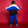imageLOLANTA Boys Girls Color Block Jacket Track Pants Sets Hip Hop Dance Patchwork Clothes Unisex StreetwearBlueb