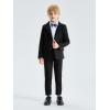 imageLOLANTA Boys Suit 2PCs Tuxedo Jacket Formal Wedding Ring Bearer Outfit Birthday Proms Dinner BlazersBlack