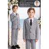 imageLOLANTA Boys Suit 2PCs Tuxedo Jacket Formal Wedding Ring Bearer Outfit Birthday Proms Dinner BlazersGrey
