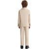 imageLOLANTA Boys Suit 2PCs Tuxedo Jacket Formal Wedding Ring Bearer Outfit Birthday Proms Dinner BlazersKhaki