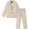 imageLOLANTA Boys Suit 2PCs Tuxedo Jacket Formal Wedding Ring Bearer Outfit Birthday Proms Dinner BlazersKhaki