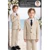 imageLOLANTA Boys Suit 2PCs Tuxedo Jacket Formal Wedding Ring Bearer Outfit Birthday Proms Dinner BlazersKhaki