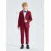 imageLOLANTA Boys Suit 2PCs Tuxedo Jacket Formal Wedding Ring Bearer Outfit Birthday Proms Dinner BlazersRed