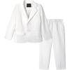 imageLOLANTA Boys Suit 2PCs Tuxedo Jacket Formal Wedding Ring Bearer Outfit Birthday Proms Dinner BlazersWhite