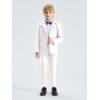 imageLOLANTA Boys Suit 2PCs Tuxedo Jacket Formal Wedding Ring Bearer Outfit Birthday Proms Dinner BlazersWhite