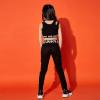 imageLOLANTA Girls 2Piece Dance Outfits Athletic Cropped Tank Top and Legging Pants Tracksuits SetBlack