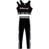 imageLOLANTA Girls 2Piece Dance Outfits Athletic Cropped Tank Top and Legging Pants Tracksuits SetBlack